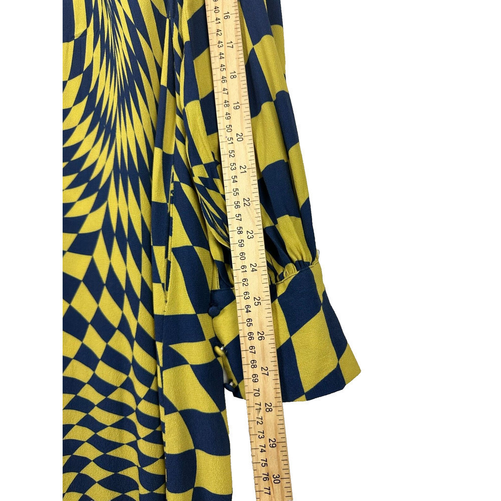 The Drop SIze M Karenbritchick Blue Green Button Down Maxi Dress - Picture 7 of 10